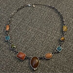 AYALA Signed Colorful Bohemian Collar Necklace
